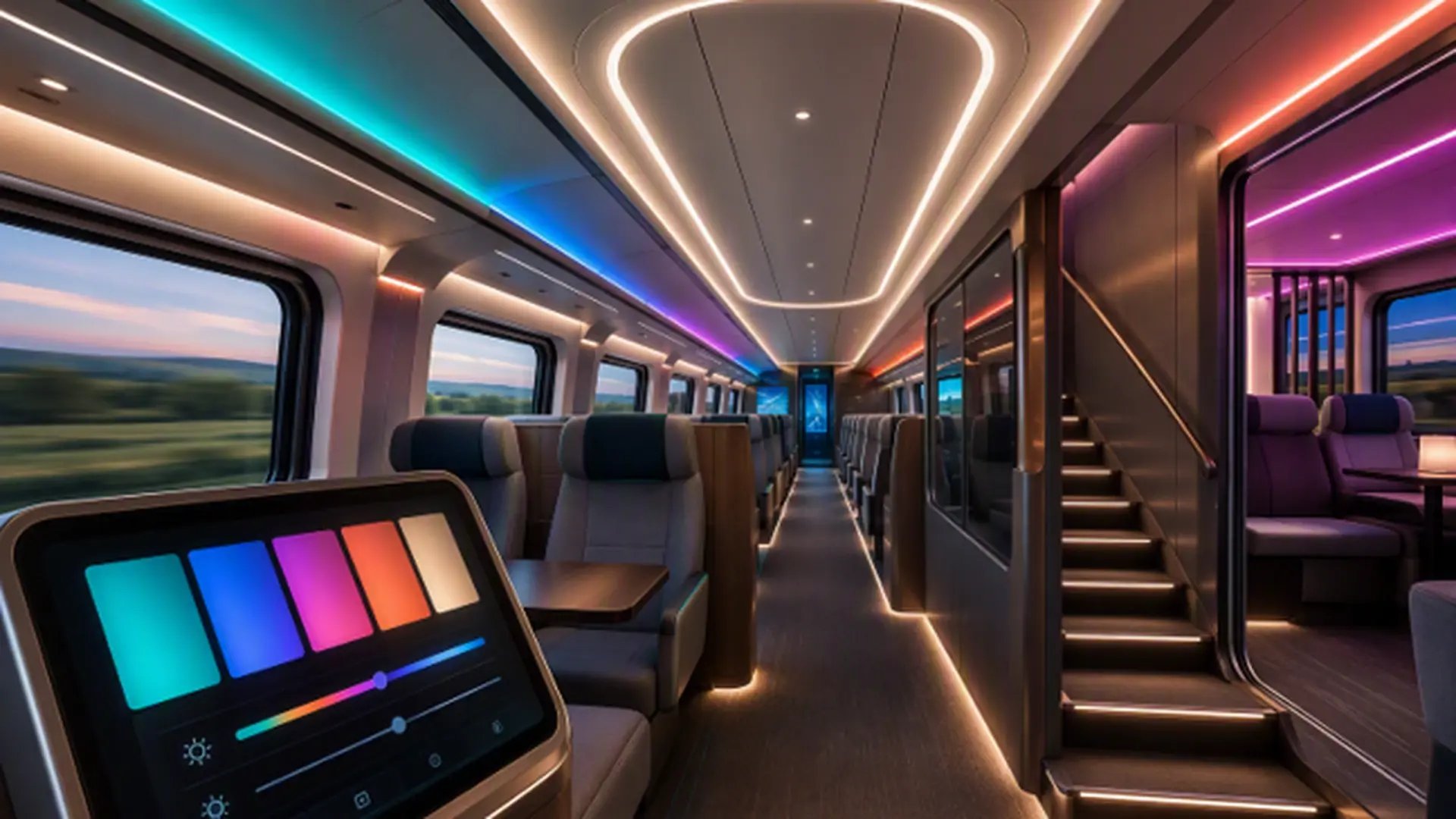 Rail Lighting System Seating Control Panel