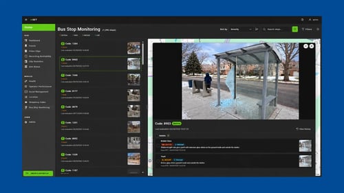 Luminator TEI bus stop condition monitoring